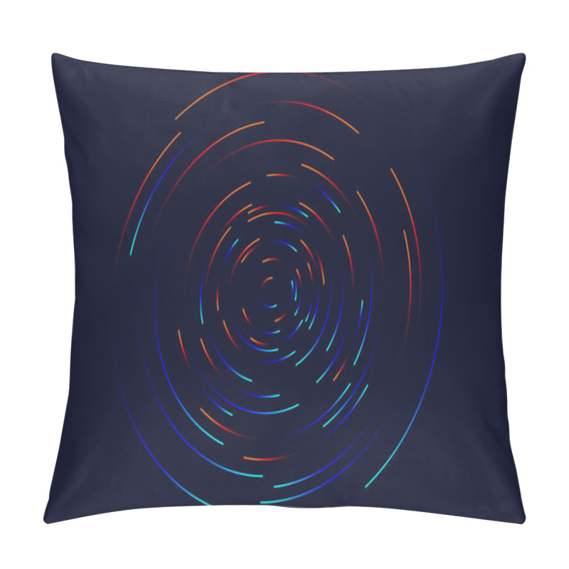 Personality  Abstract Vortex, Circular Swirl Lines. Star Trails Around In The Night Sky. Luminous Helix Pillow Covers