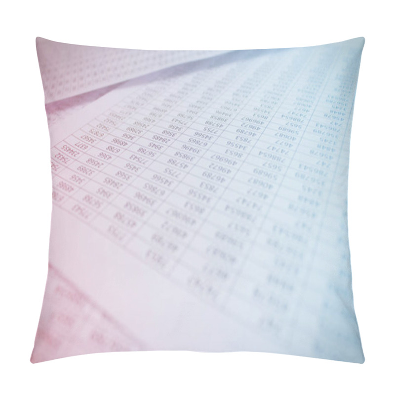 Personality  Finance Data Or Financial Report. Concentration Of Business Development And Financing. Background For Presentation. Copy Space Pillow Covers