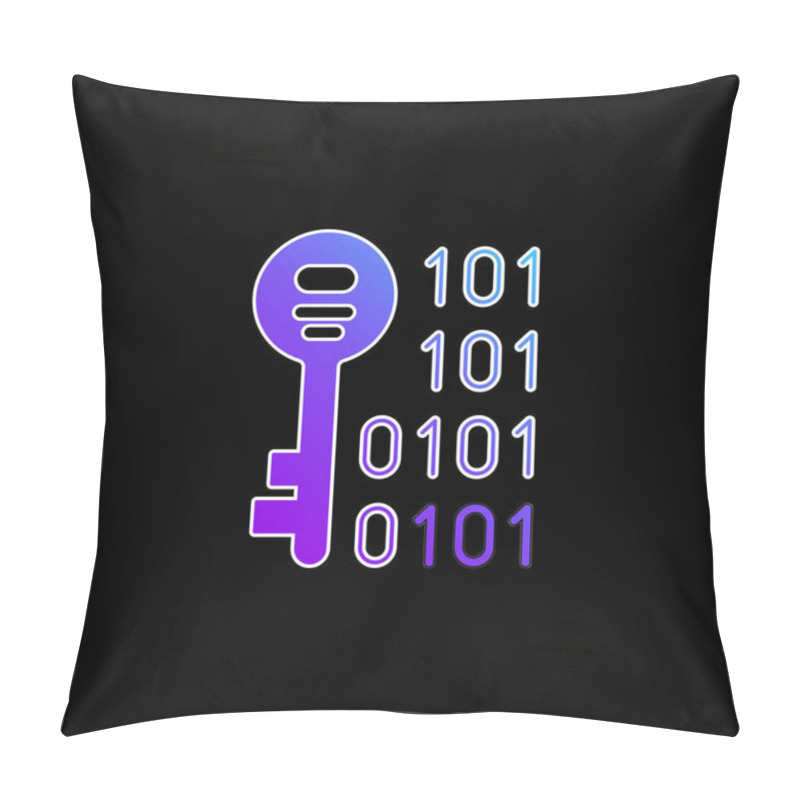 Personality  Binary Blue Gradient Vector Icon Pillow Covers