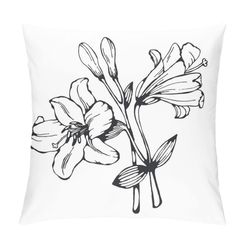 Personality  Silhouette Of Decorative Lily Pillow Covers