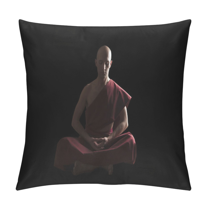 Personality  Buddhist Monk In Meditation Pose Pillow Covers