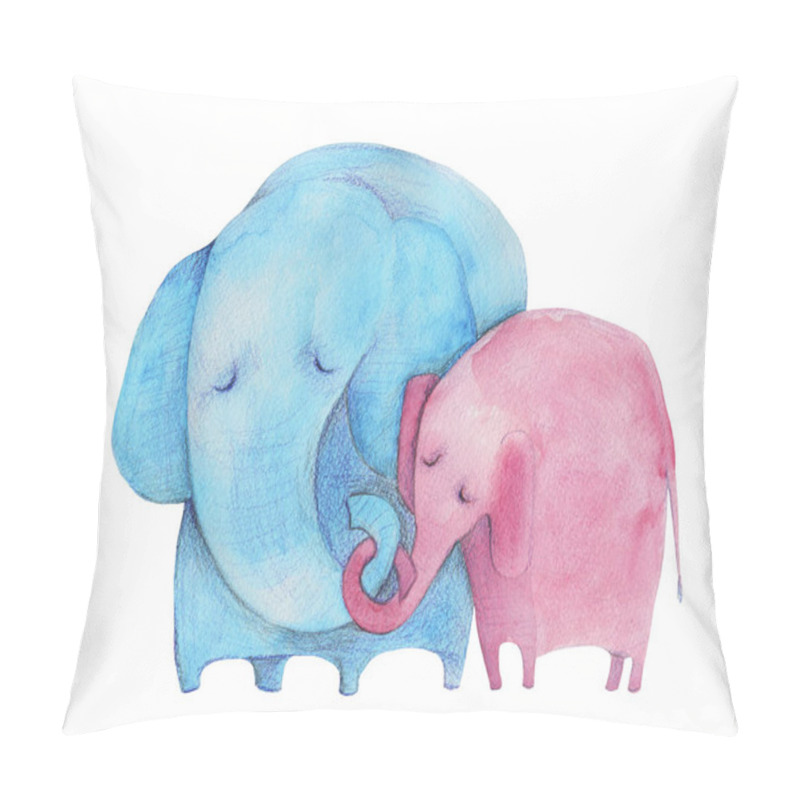 Personality  Cute Hand-drawn Elephants Pillow Covers