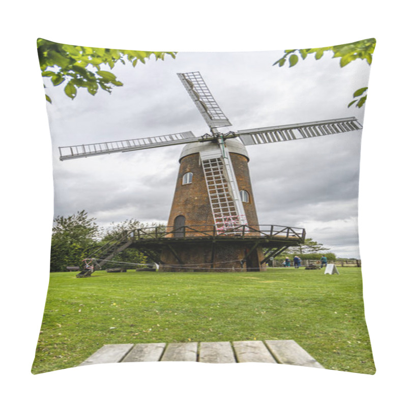 Personality  Avebury, UK- August 25, 2024: Wilton Windmill, A Restored Windmill Which Is A Popular Local Tourist Attraction And Landmark. Pillow Covers