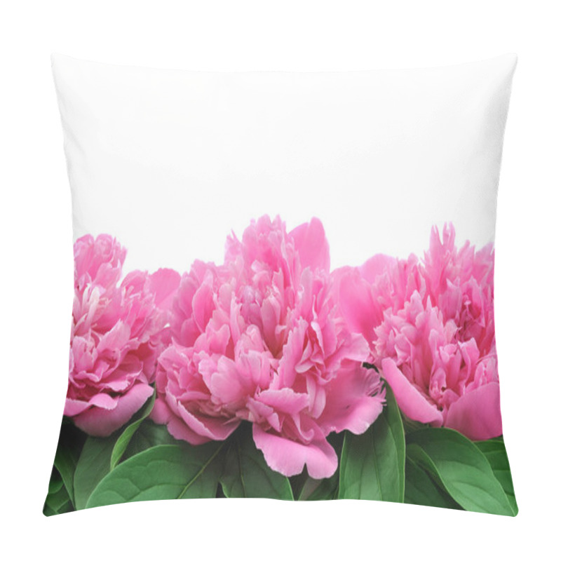 Personality  Peony Over White Background Pillow Covers