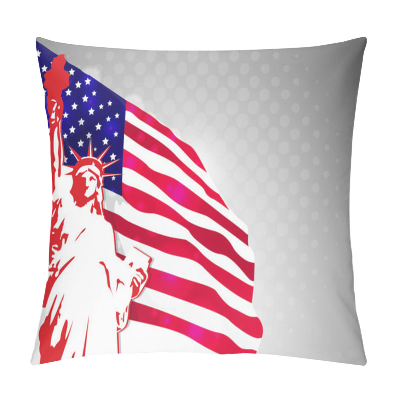 Personality  American Flag And Statue Of Liberty Pillow Covers