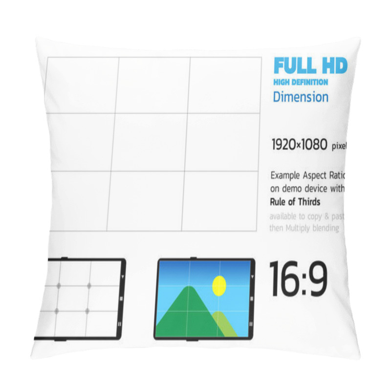 Personality  HD Resolution With Rule Of Thirds And Demo Devices Pillow Covers