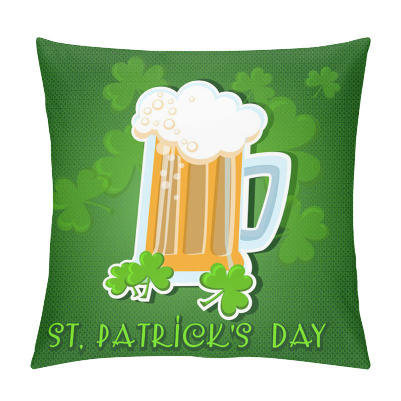 Personality  St Patricks Day Background With Beer. Pillow Covers