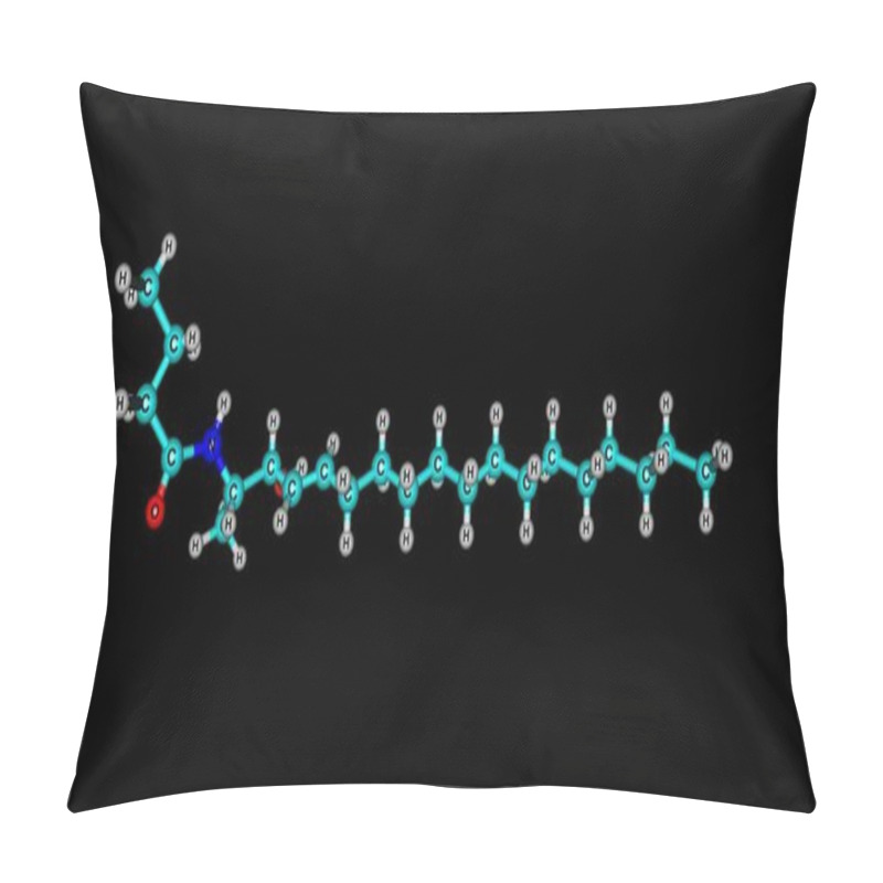 Personality  Ceramides Are A Family Of Waxy Lipid Molecules. A Ceramide Is A Molecule Composed Of Sphingosine And A Fatty Acid. 3d Illustration Pillow Covers