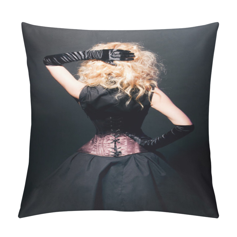 Personality  Young Beautiful Girl The Blonde, A Back Pillow Covers