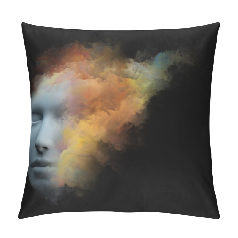 Personality  Mind Fog Background Pillow Covers