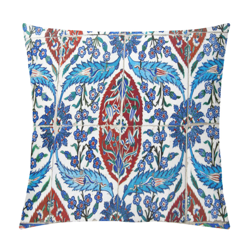 Personality  Iznik Tile From Ancient Ottoman Era.The Tiles Were Decorated By Master Artisans, So-called Nakkash, That Were Brought From Throughout The Empire To Istanbul And Iznik To Carry Out This Art Pillow Covers