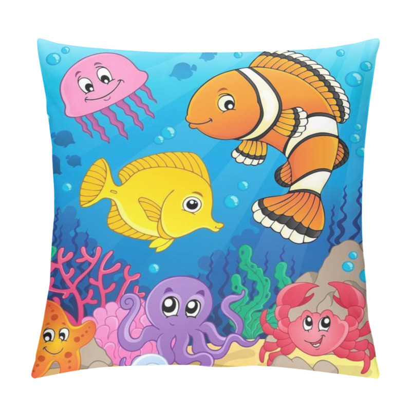 Personality  Coral Fauna Theme Image 9 Pillow Covers