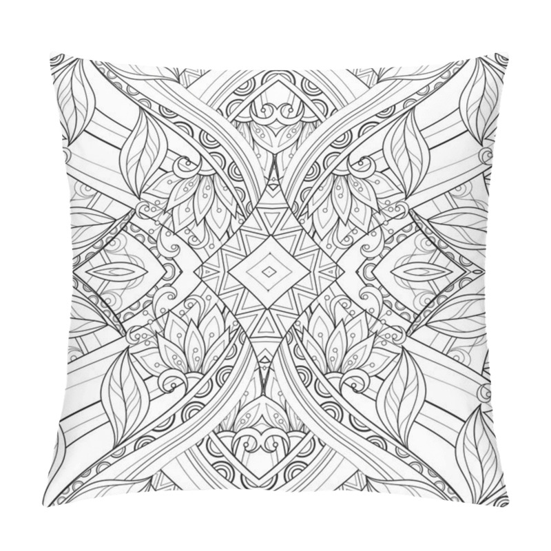 Personality  Seamless Abstract Monochrome Tribal Pattern Pillow Covers