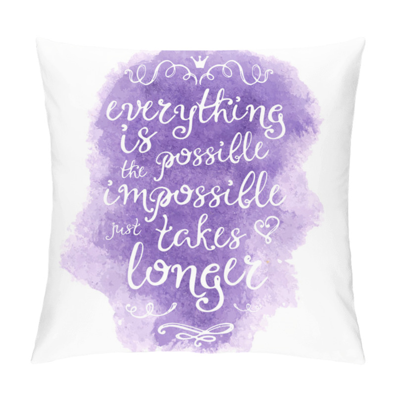 Personality  Hand Drawn Lettering Poster Pillow Covers