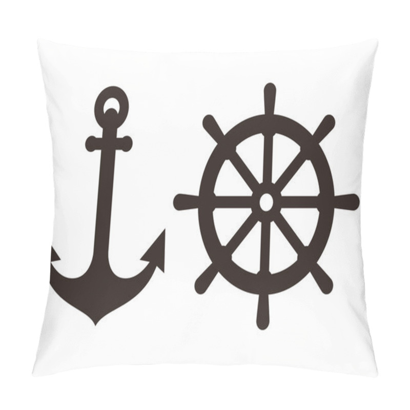 Personality  Anchor And Rudder Sign Pillow Covers