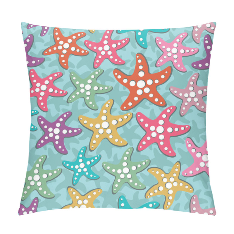 Personality  Sea Stars On Blue Pillow Covers