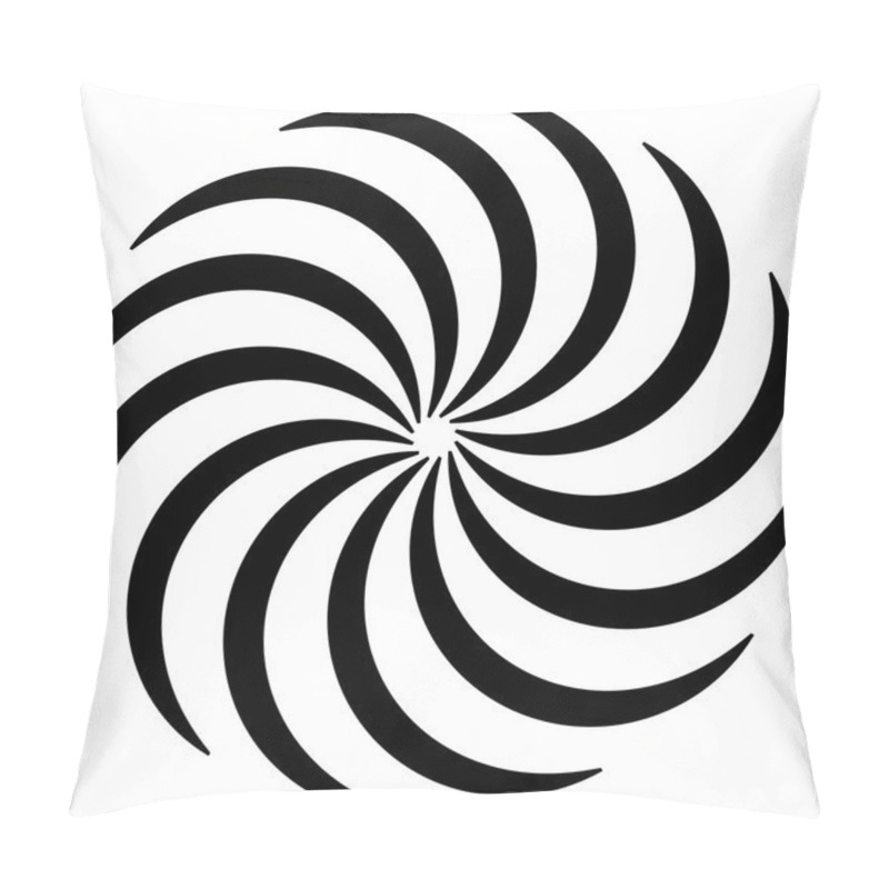 Personality  Spiral Shape On White.  Pillow Covers