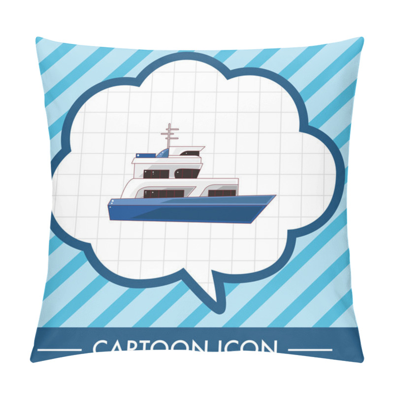 Personality  Transportation Boat Theme Elements Pillow Covers