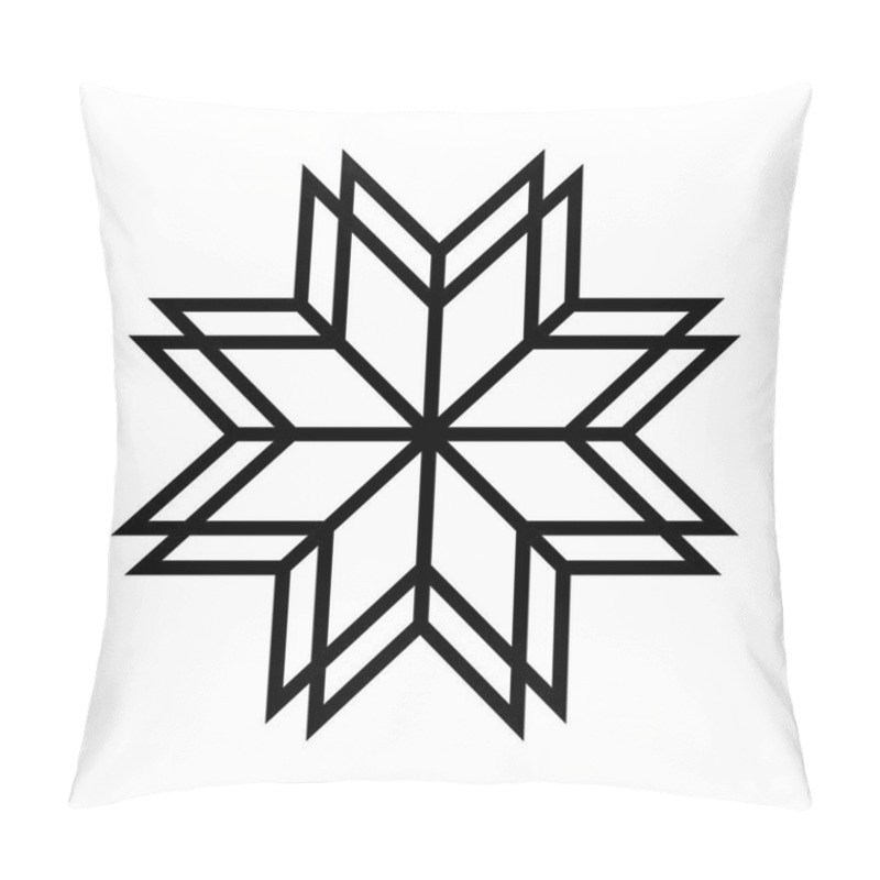 Personality  Ethnic Baltic Cross Ornamental Symbol. Vector Illustration. Pillow Covers