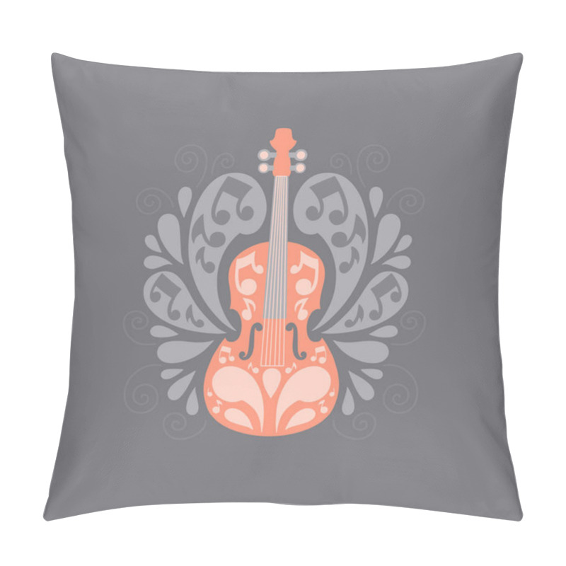 Personality  Handdrawn Illustration On Music  And Musical Instruments. Poster Or T-shirt Design. Pillow Covers