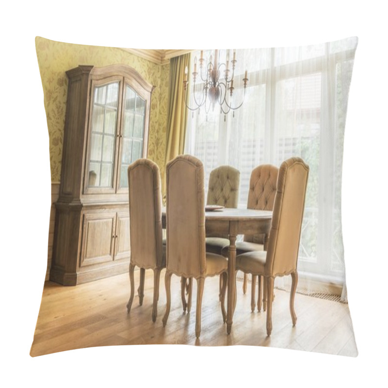 Personality  Table And Chairs In Classic Interior  Pillow Covers