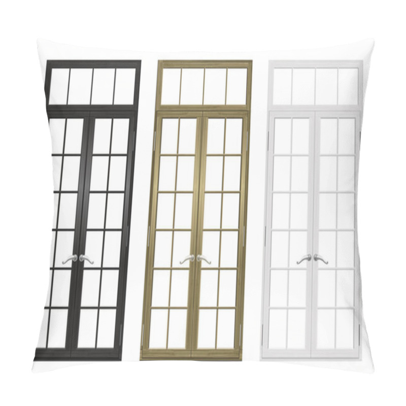 Personality  Set Of Classic Wooden Doors And Windows Pillow Covers