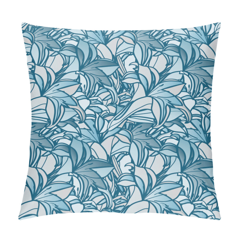 Personality  Seamless Spring Background With Lily Flowers Pillow Covers