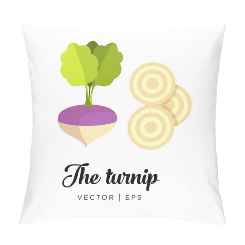 Personality  Delicious Turnip Vector Editable Image Pillow Covers