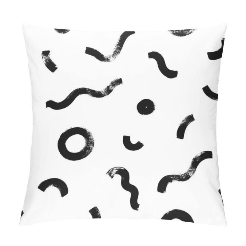 Personality  Geometric Vector Seamless Pattern In Memphis Style Pillow Covers