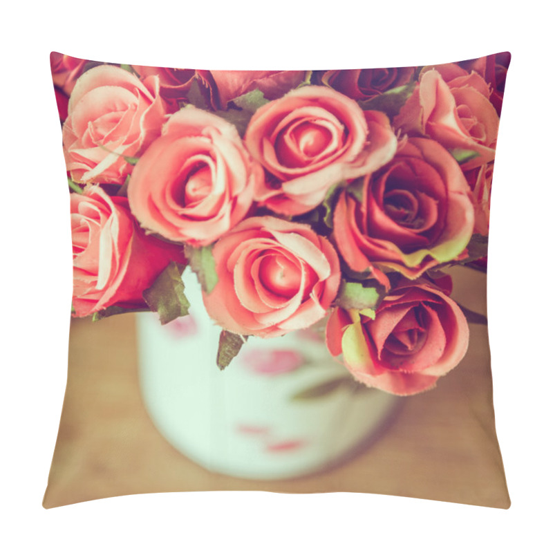 Personality  Rose Flowers Vase Pillow Covers