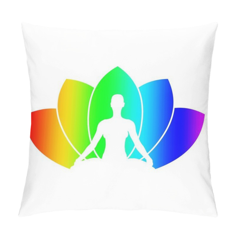 Personality  Woman And Lotus Flower Silhouettes. Pillow Covers