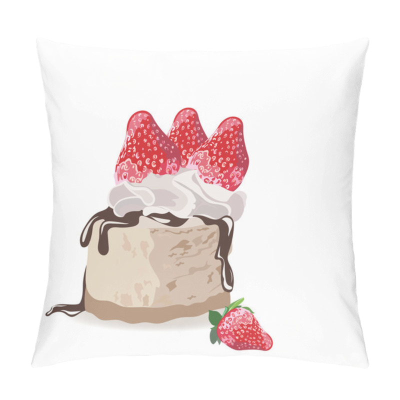 Personality  A Piece Of Delicious Cake Isolated Pillow Covers