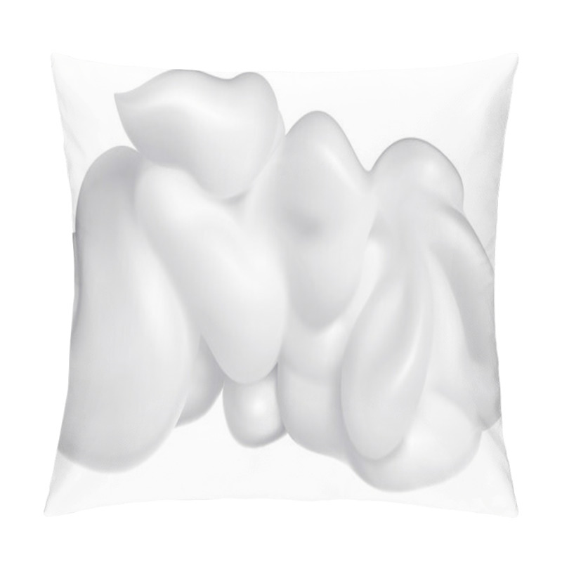 Personality  White Cream Isolated On White . EPS10 Pillow Covers