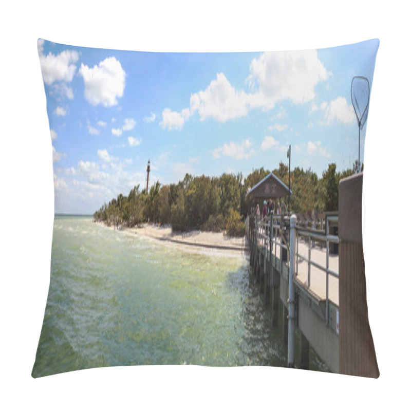 Personality  White Sand Leading To The Lighthouse At Lighthouse Beach Park In Sanibel, Florida Pillow Covers