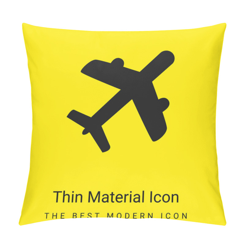 Personality  Airliner Minimal Bright Yellow Material Icon Pillow Covers