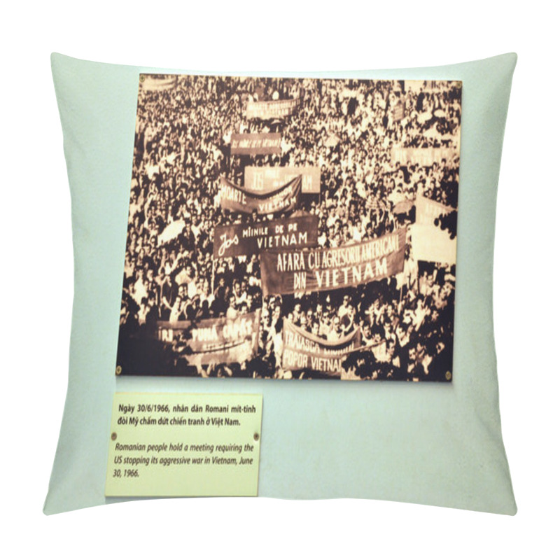 Personality  Picture Of Romanian People Protest Requiring The US Stopping Its Pillow Covers