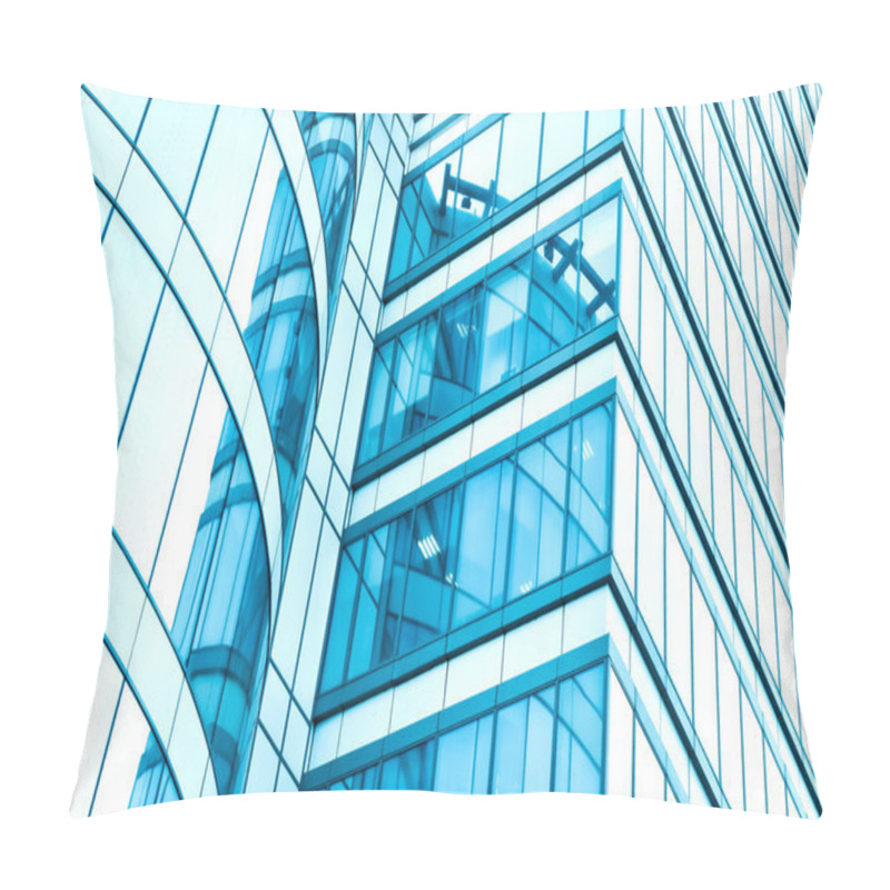 Personality  View To Background Of Glass Building Skyscrapers Pillow Covers