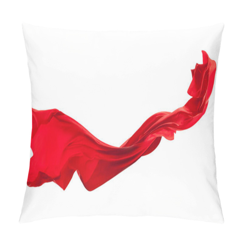 Personality  Smooth Elegant Red Satin Isolated On White Background Pillow Covers