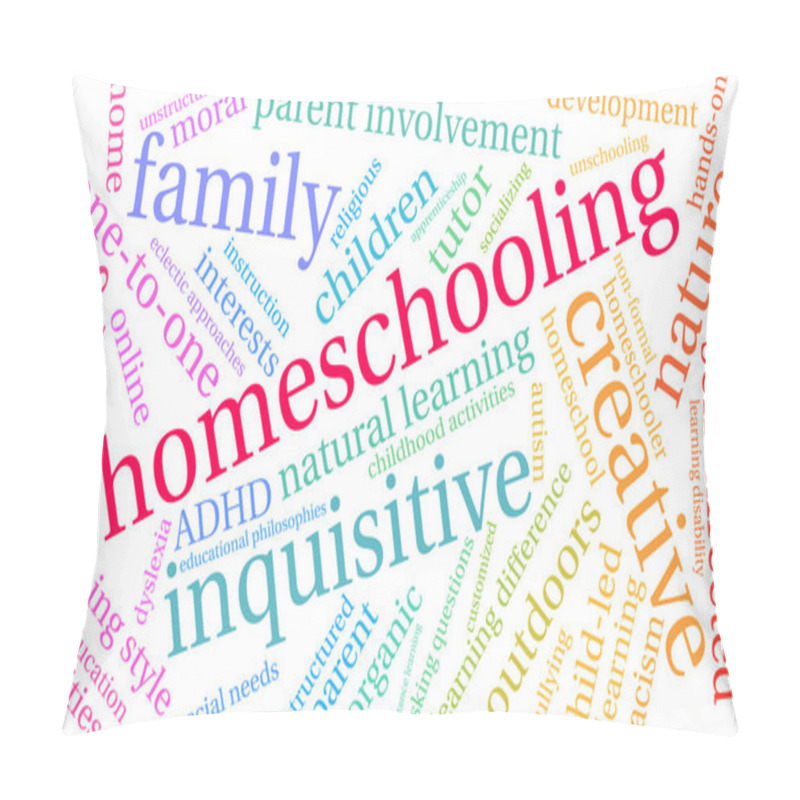 Personality  Homeschooling Word Cloud  Pillow Covers