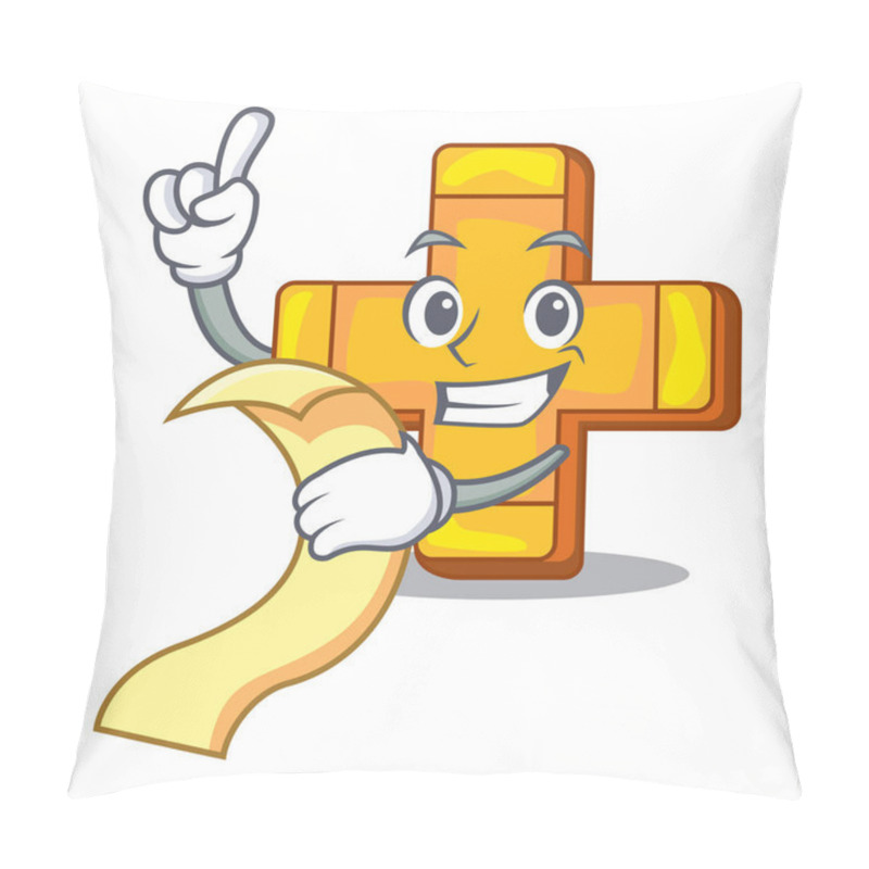 Personality  With Menu Retro Plus Sign Addition Symbol Cartoon Pillow Covers