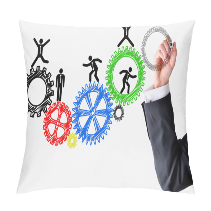 Personality  Human Resources Spinning Wheels Concept Pillow Covers