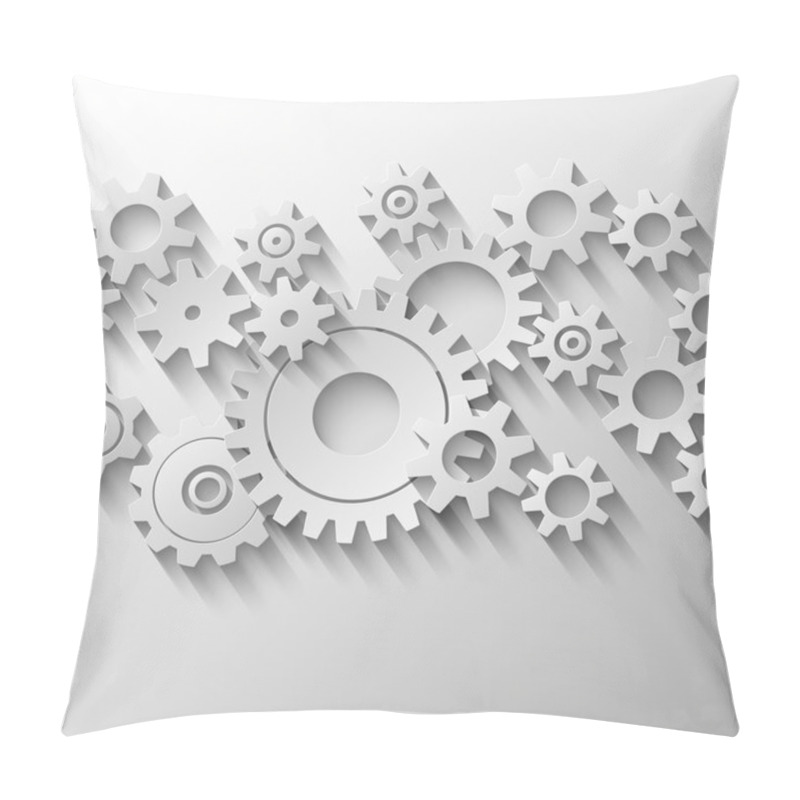 Personality  Integrated Cogs And Gears Emblem Pillow Covers