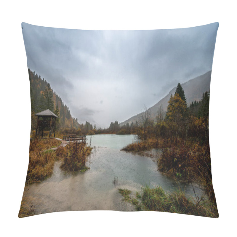 Personality  Clear Waters Of A Small Lake On A Rainy Autumn Day In Zelenci Nature Reserve, Slovenia Pillow Covers