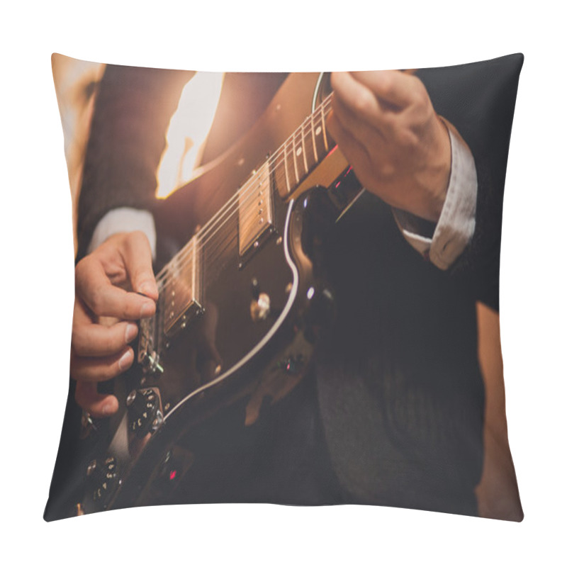 Personality  Men Playing Guitar No Face Pillow Covers