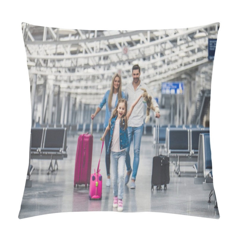 Personality  Family In Airport Pillow Covers