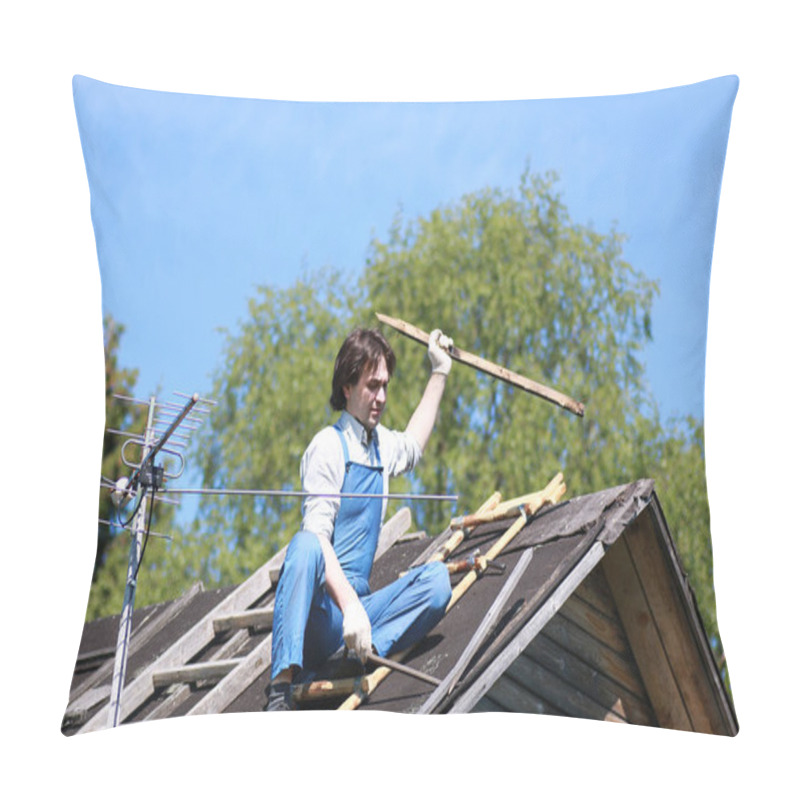 Personality  A Man In The Form Of A Builder Pillow Covers