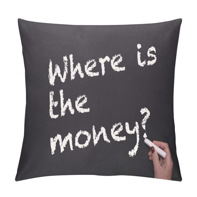 Personality  Concept Of Profit Oriented Thinking On Blackboard Pillow Covers