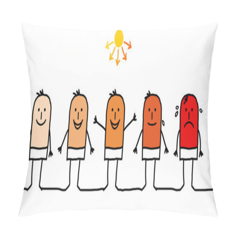 Personality  Cartoon Man & Sunbathing Pillow Covers