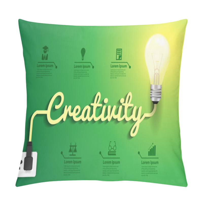 Personality  Bulb With Socket And Lettering Pillow Covers