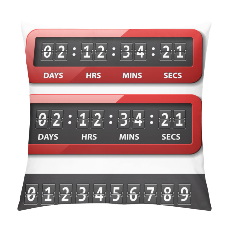 Personality  Red Mechanical Counter - Countdown Timer Pillow Covers